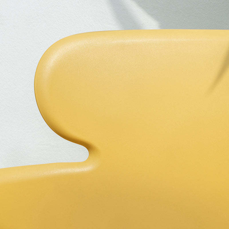 Nordic Curved Fabric Plastic Accent Chair — Blue