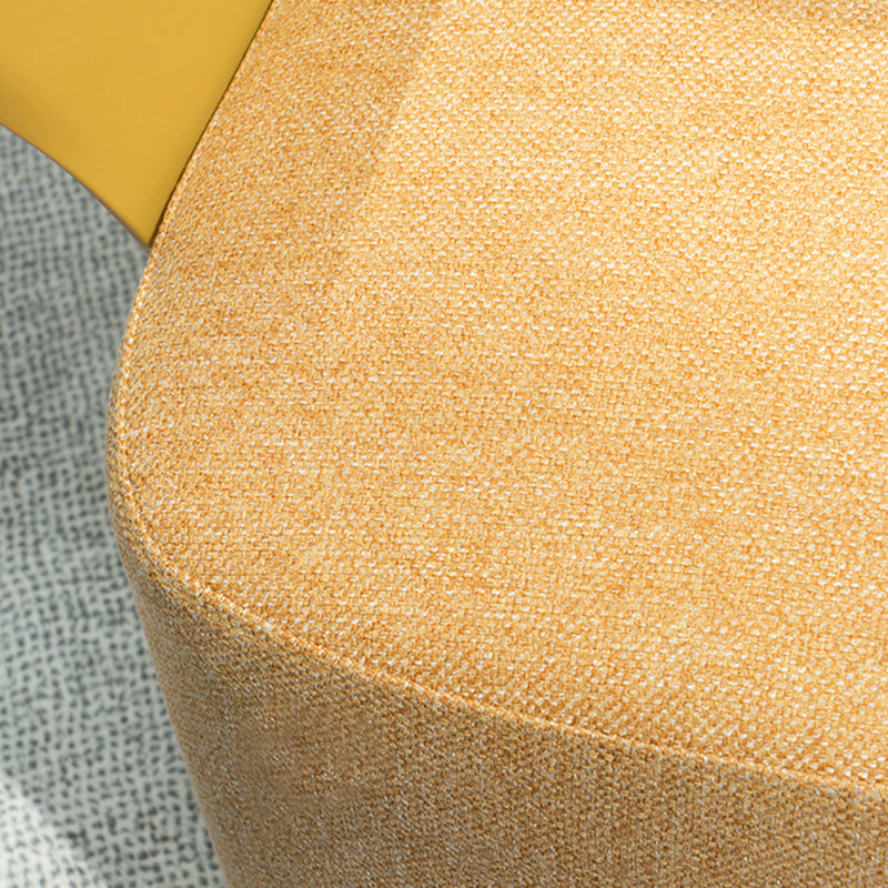 Nordic Curved Fabric Plastic Accent Chair — Khaki