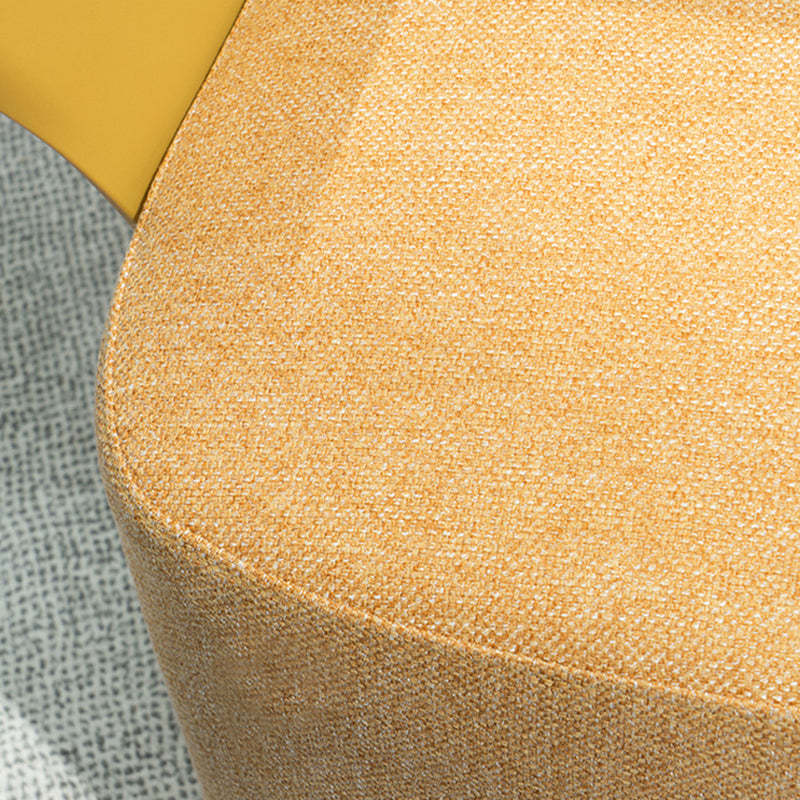 Nordic Curved Fabric Plastic Accent Chair — Khaki