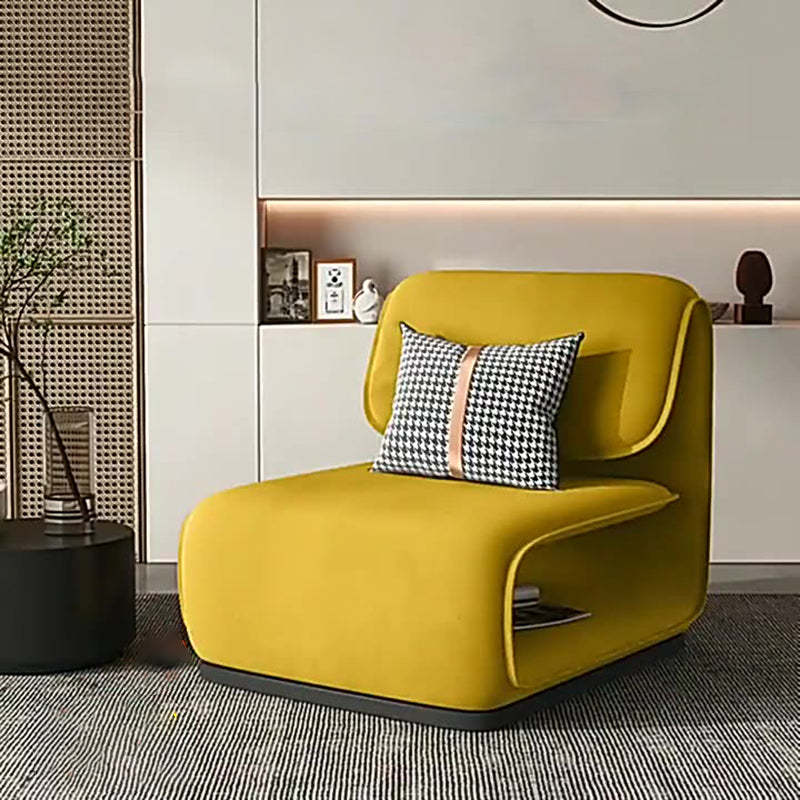 Nordic flannel accent chairs in wood