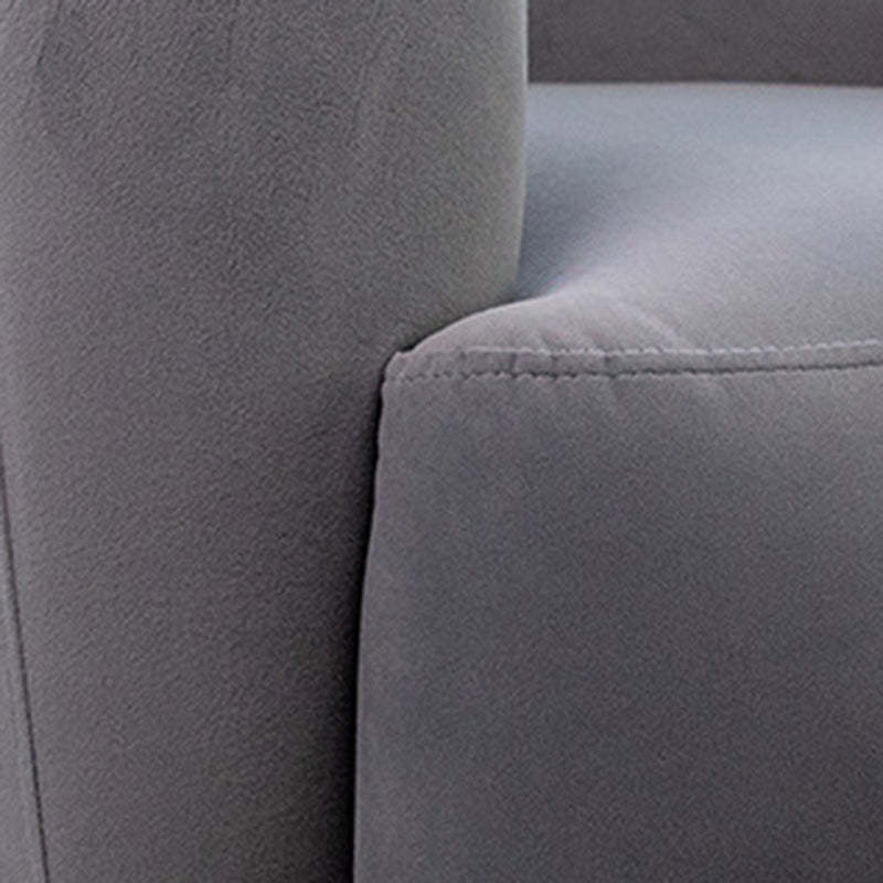 Scandinavian Linen Flannel Solid Wood Leg Accent Chair