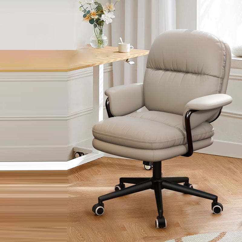 Luxury desk leather office chairs — Light Gray