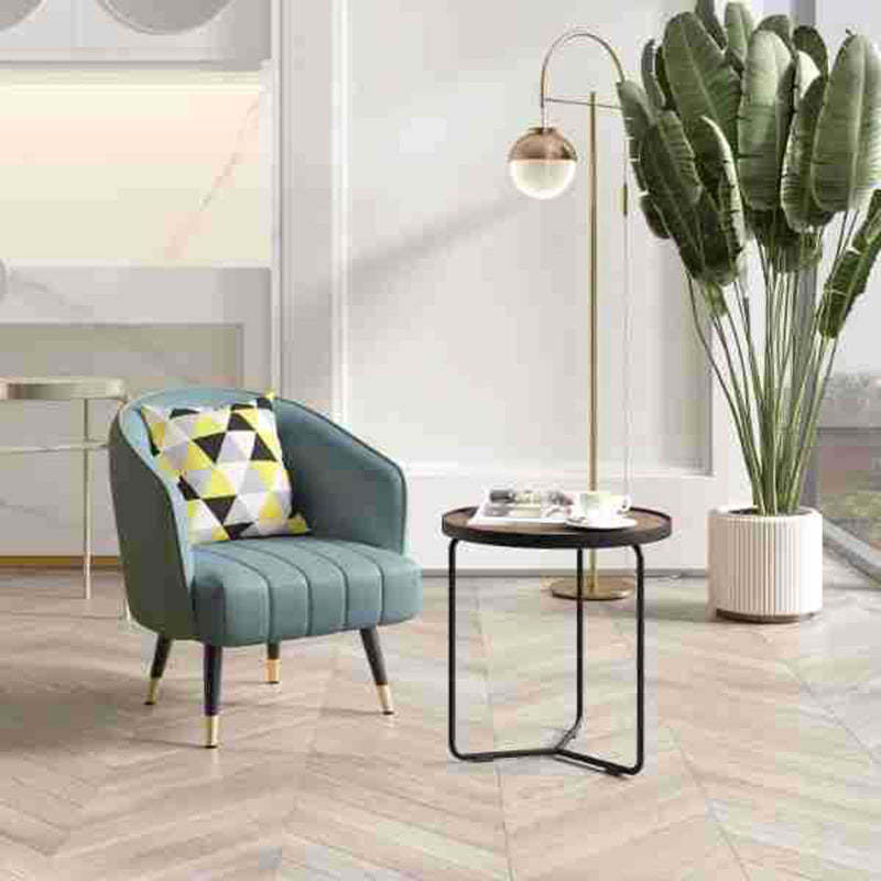 Nordic metal-leg arc blue accent chairs, Lighom