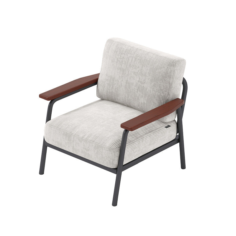 Contemporary Linen-Cotton Accent Chair