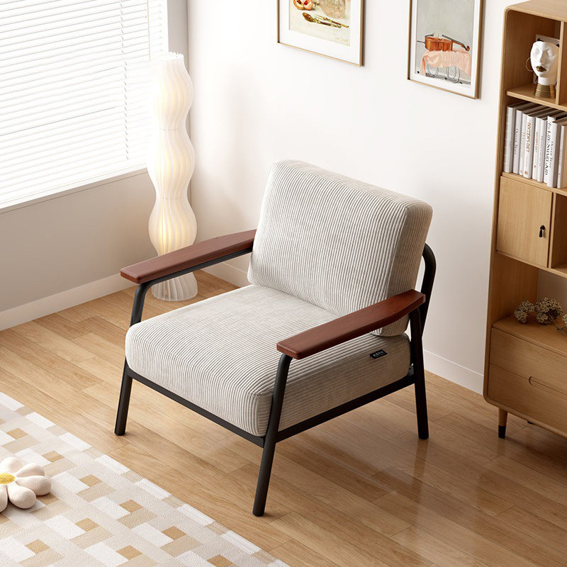 Contemporary Linen-Cotton Accent Chair
