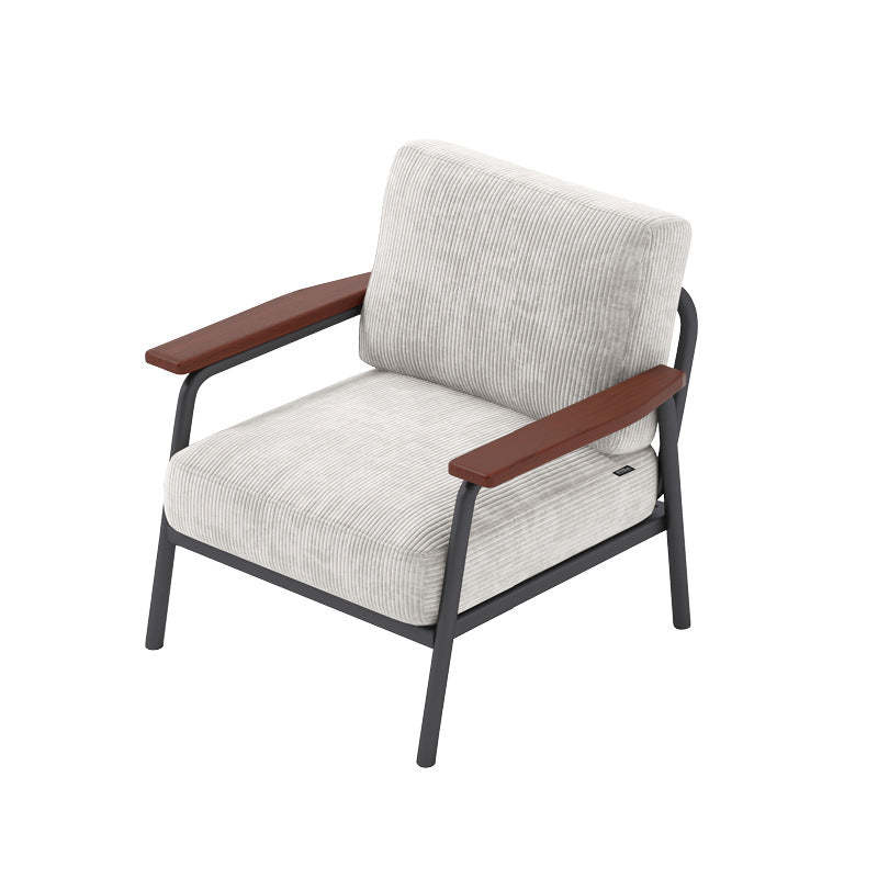 Contemporary Linen-Cotton Accent Chair