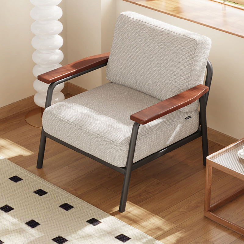 Contemporary Linen-Cotton Accent Chair