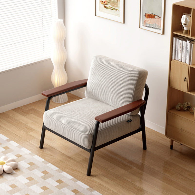 Contemporary Linen-Cotton Accent Chair