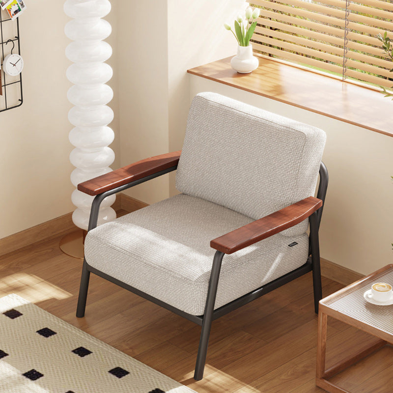 Contemporary Linen-Cotton Accent Chair