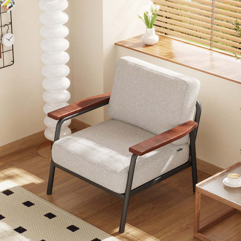 Contemporary Linen-Cotton Accent Chair
