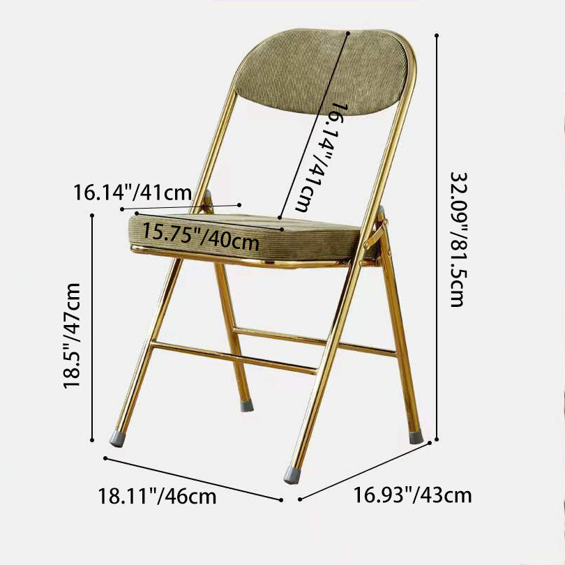Nordic Velvet Foldable Vanity Stool — Dark Green