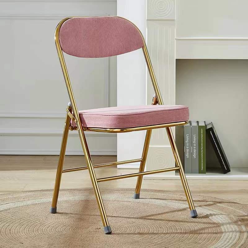 Nordic Velvet Foldable Vanity Stool