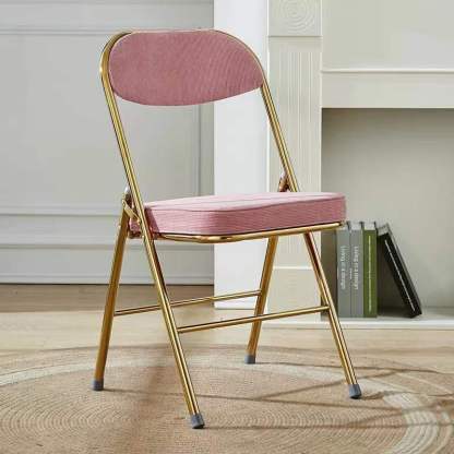 Nordic Velvet Foldable Vanity Stool