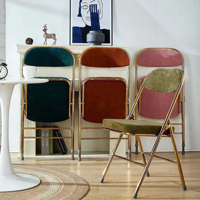 Nordic Velvet Foldable Vanity Stool
