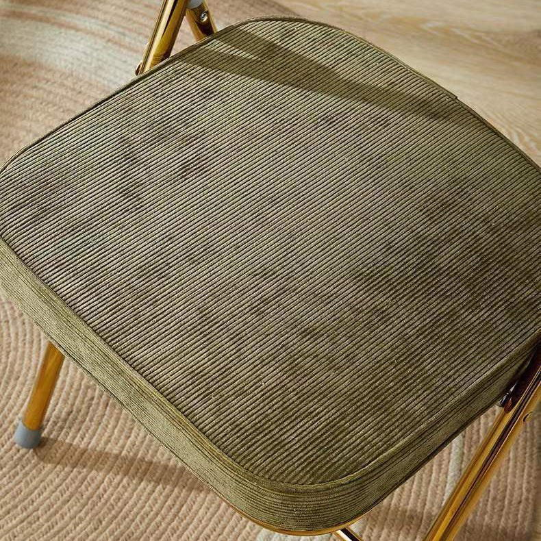 Nordic Velvet Foldable Vanity Stool — Pink