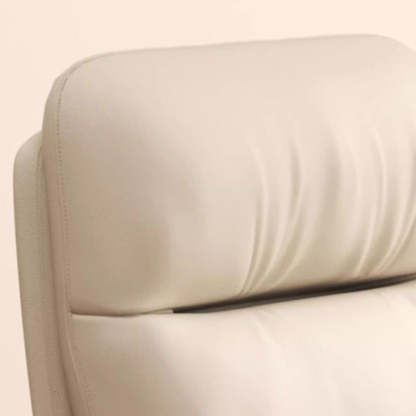 Contemporary Leather Metal Dining Chair — Caramel