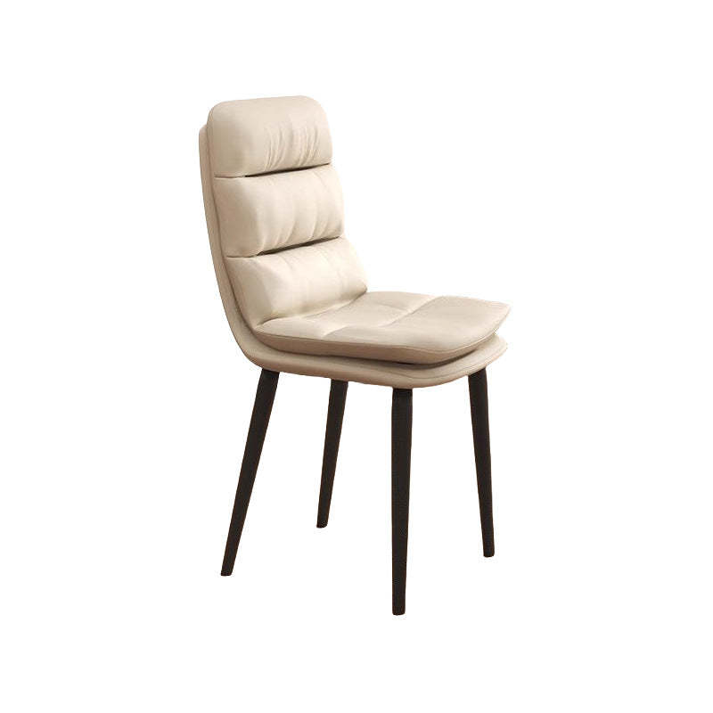 Contemporary Leather Metal Dining Chair