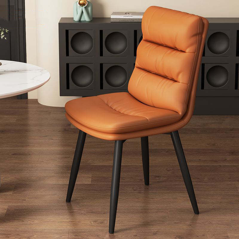 Metal dining chairs & benches in oak — Orange