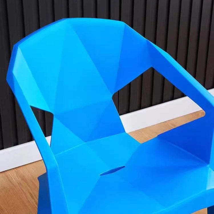 Contemporary Plastic Dining Chair — Green