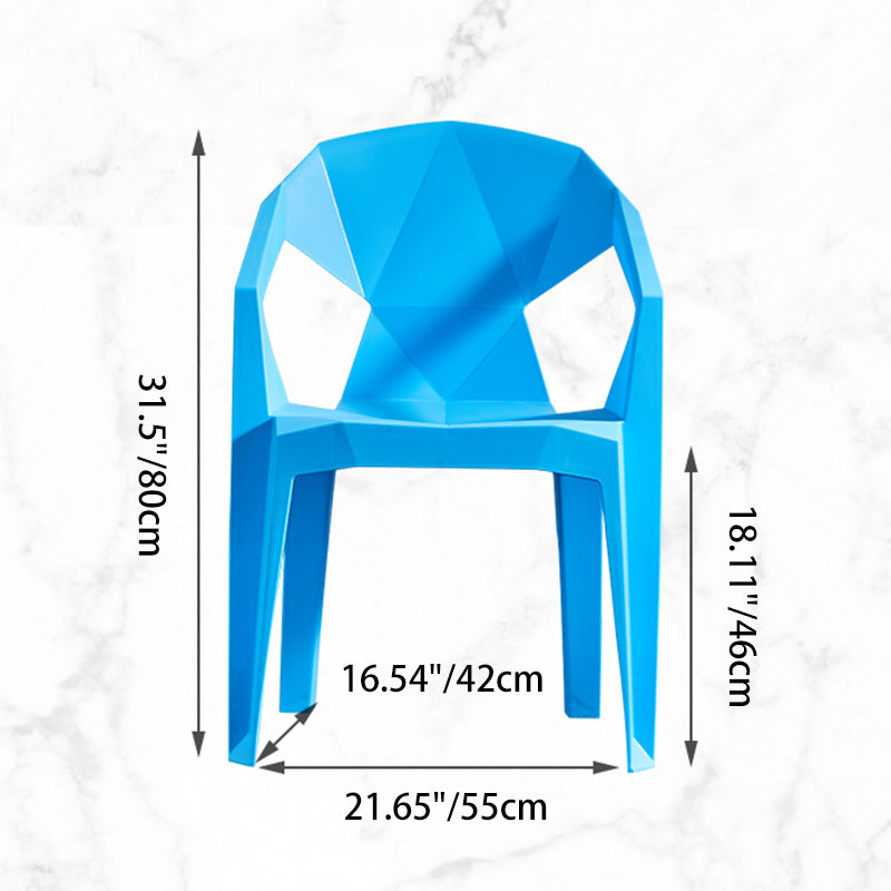 Contemporary Plastic Dining Chair — Yellow