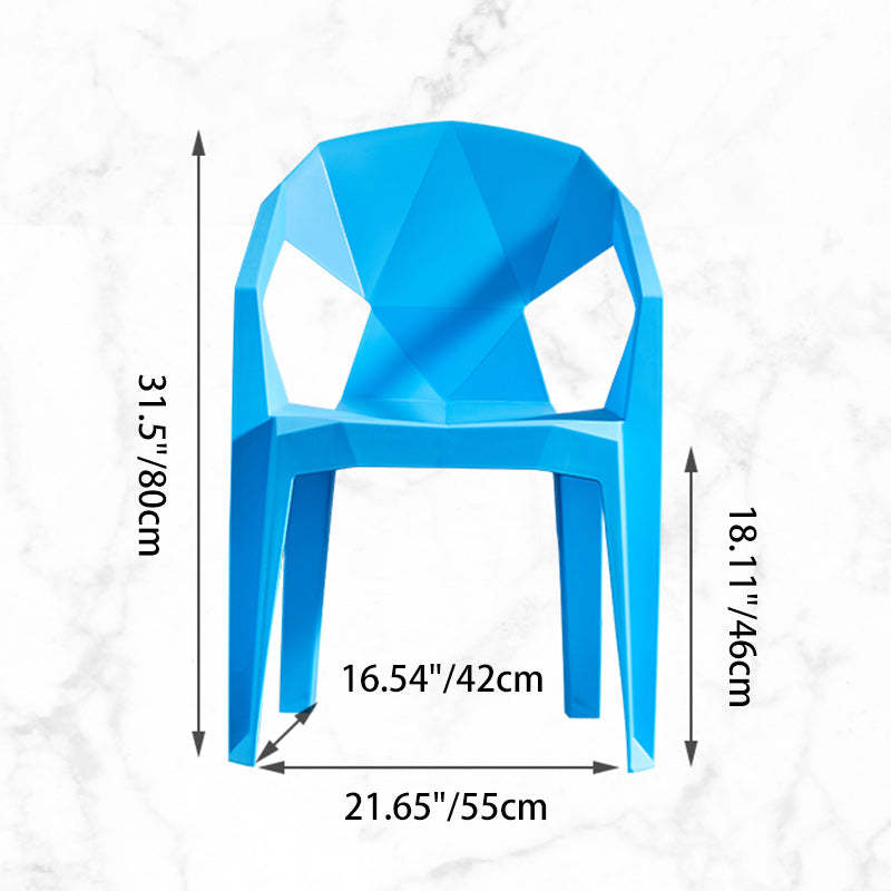 Contemporary Plastic Dining Chair — Yellow