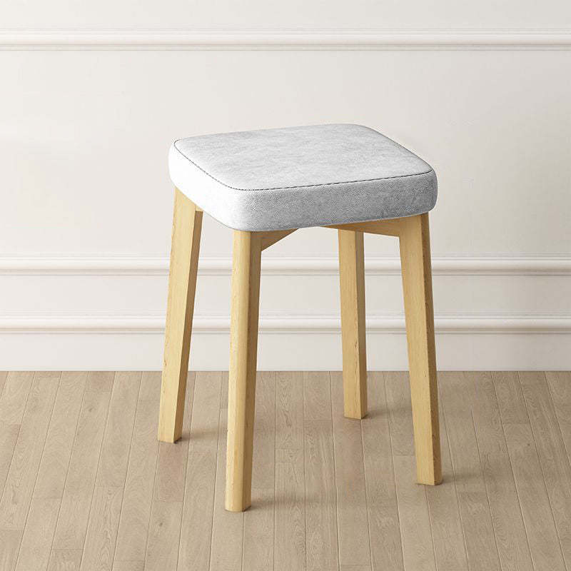 Minimalist solid stackable fabric low stools — Performance Fabric