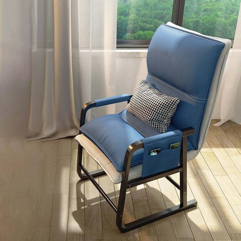Tech desk fabric office chairs for bedroom — Blue With Gray / Black