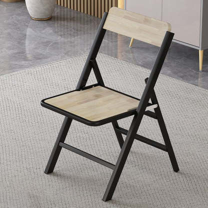 Modern Solid Wood Melamine Foldable Dining Chair — White