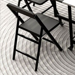 Minimalist foldable melamine wood steel dining chairs & benches, Lighom