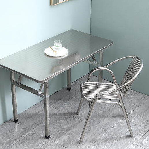 Modern Curved Steel Stackable Dining Chair