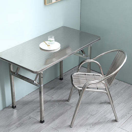 Modern Curved Steel Stackable Dining Chair