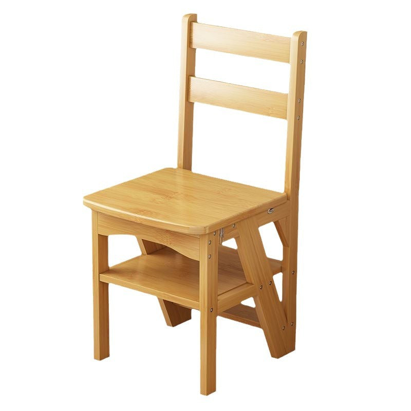 Contemporary Wood Folding Step Stool Ladder Chair