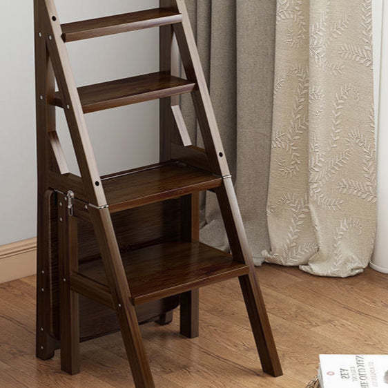 Contemporary Wood Folding Step Stool Ladder Chair