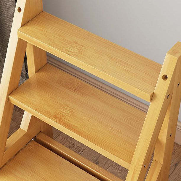 Contemporary Wood Folding Step Stool Ladder Chair