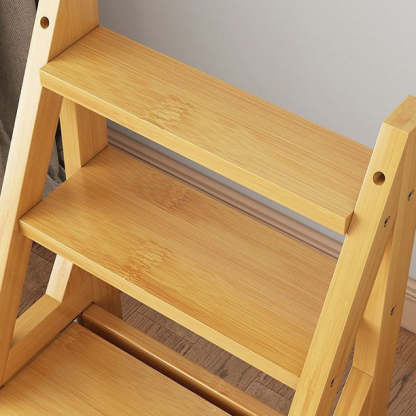 Contemporary Wood Folding Step Stool Ladder Chair