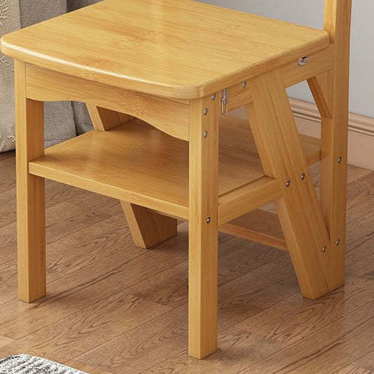 Contemporary Wood Folding Step Stool Ladder Chair