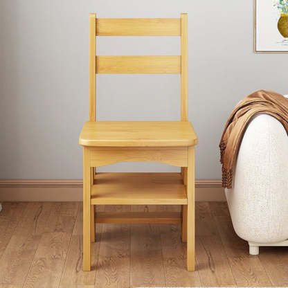 Contemporary Wood Folding Step Stool Ladder Chair