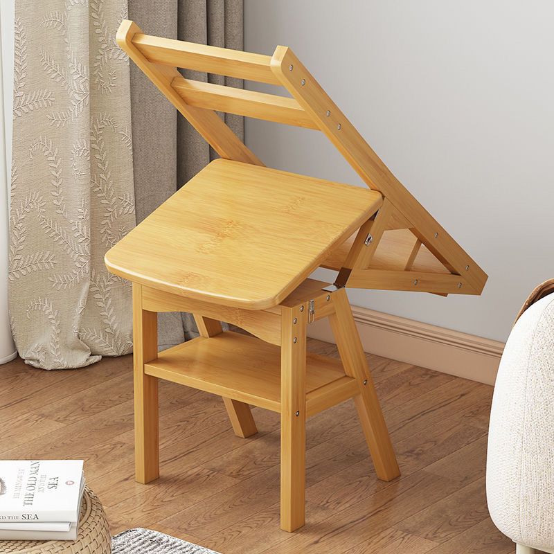 Contemporary Wood Folding Step Stool Ladder Chair