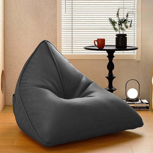 Scandinavian Triangle Tech Fabric Bean Bag Recliner — Orange Tech Fabric