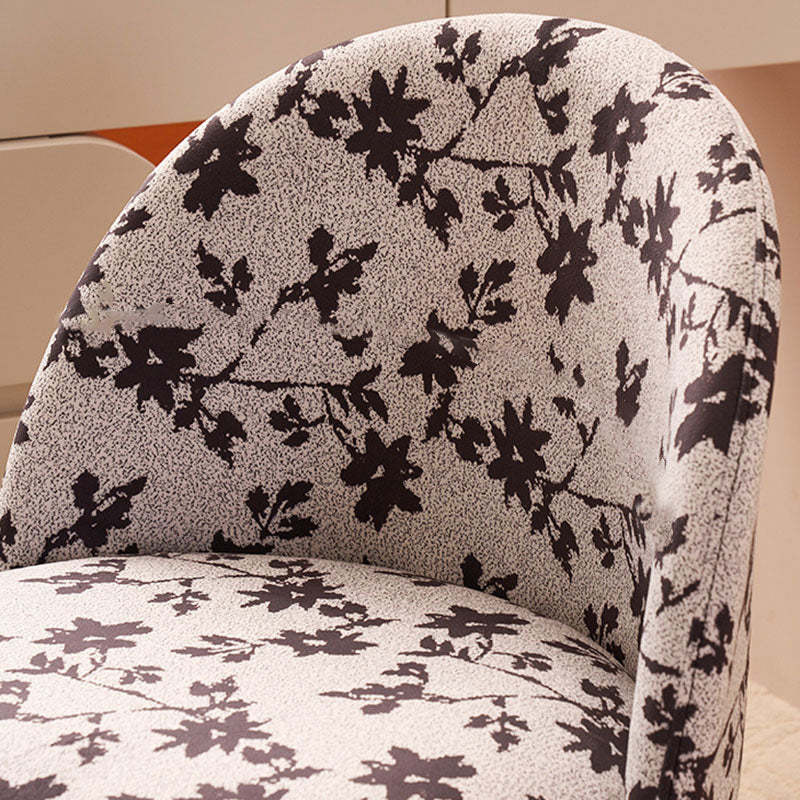 Contemporary Printed Flannel Solid Wood Vanity Stool — C / Solid Wood Legs