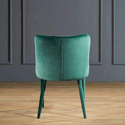 Contemporary Velvet Wood Wingback Dining Chair
