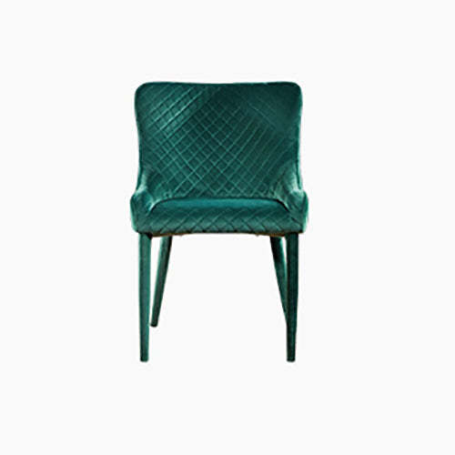 Contemporary Velvet Wood Wingback Dining Chair