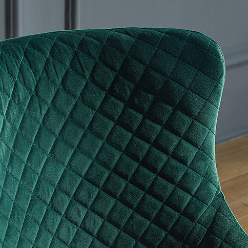 Contemporary Velvet Wood Wingback Dining Chair