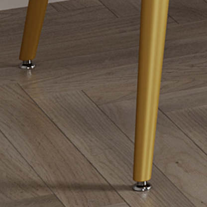 Contemporary Velvet Metal Vanity Stool with Pillow
