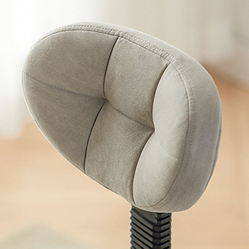 Contemporary Leather Metal Swivel Adjustable Bar Stool — Black Leather