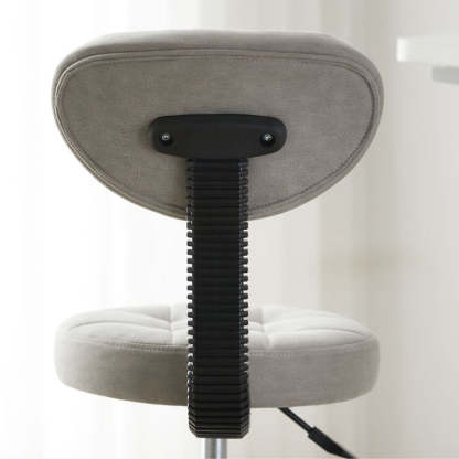 Contemporary Leather Metal Swivel Adjustable Bar Stool