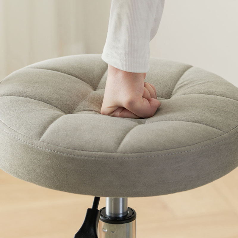 Contemporary Leather Metal Swivel Adjustable Bar Stool