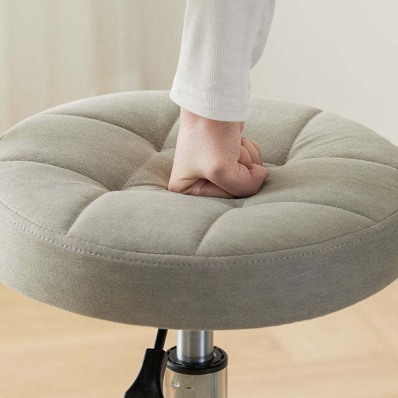 Contemporary Leather Metal Swivel Adjustable Bar Stool