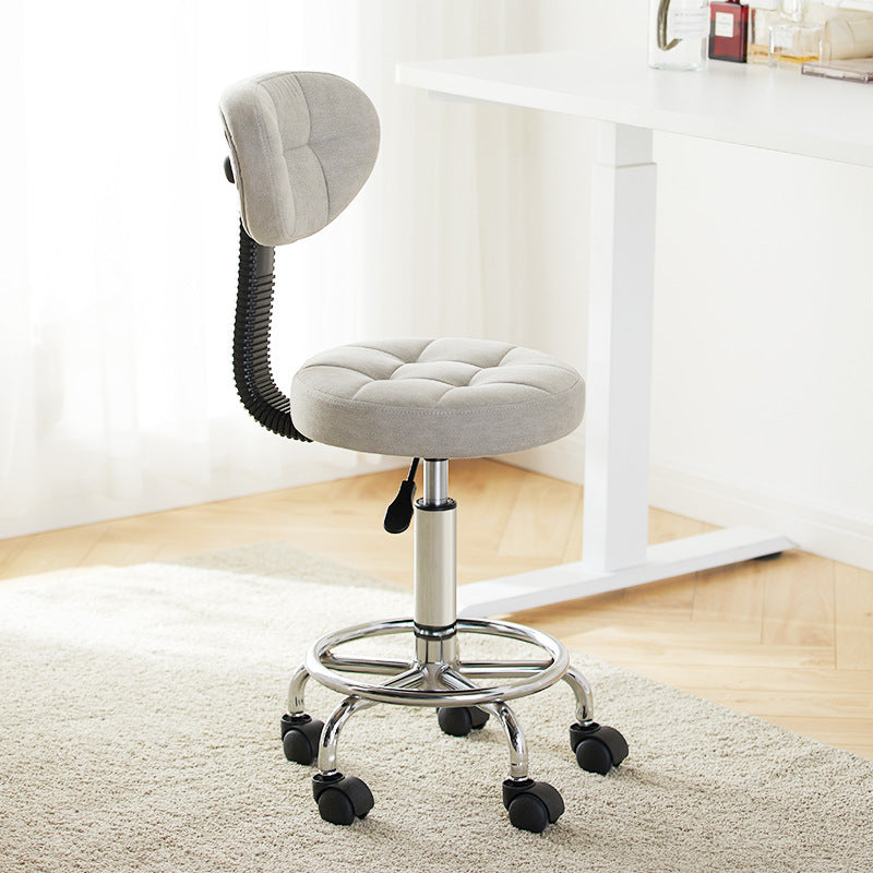 Contemporary Leather Metal Swivel Adjustable Bar Stool