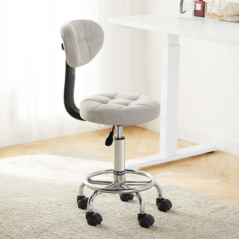 Contemporary Leather Metal Swivel Adjustable Bar Stool